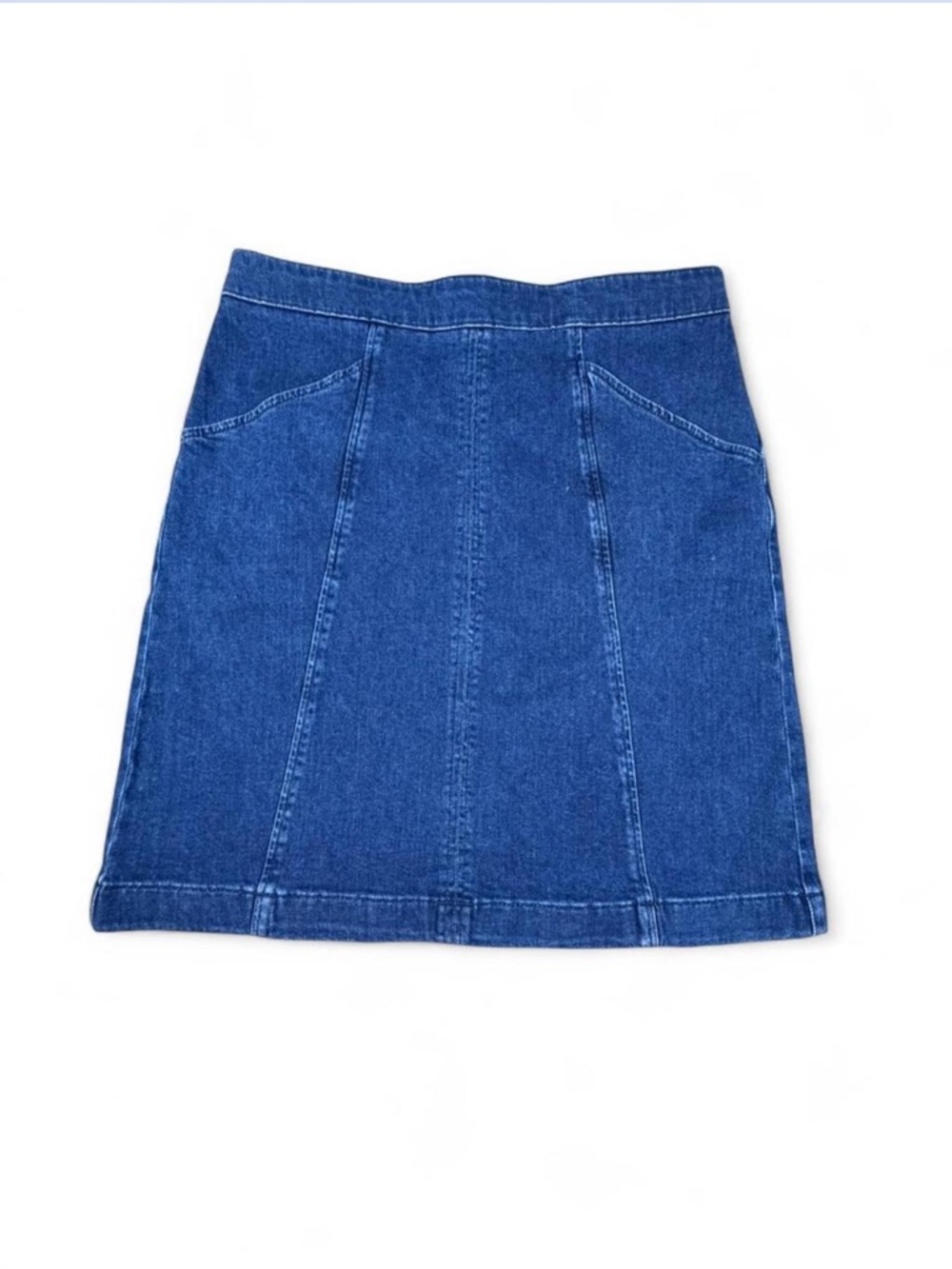Boden Denim Mini Skirt Womens Size 10 Dark Wash High Waisted Casual Classic